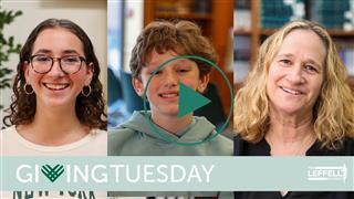 givingtuesday-3 Two students and an adult in a video screen