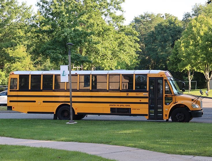 A photo of a school bus