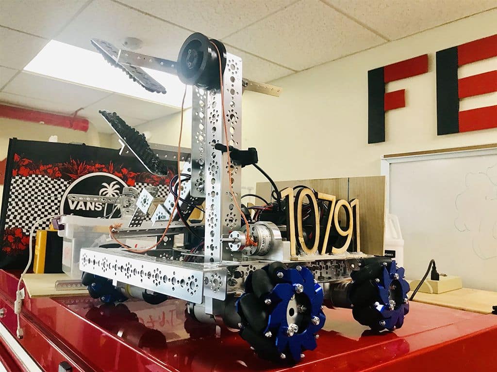 A robot with wheels