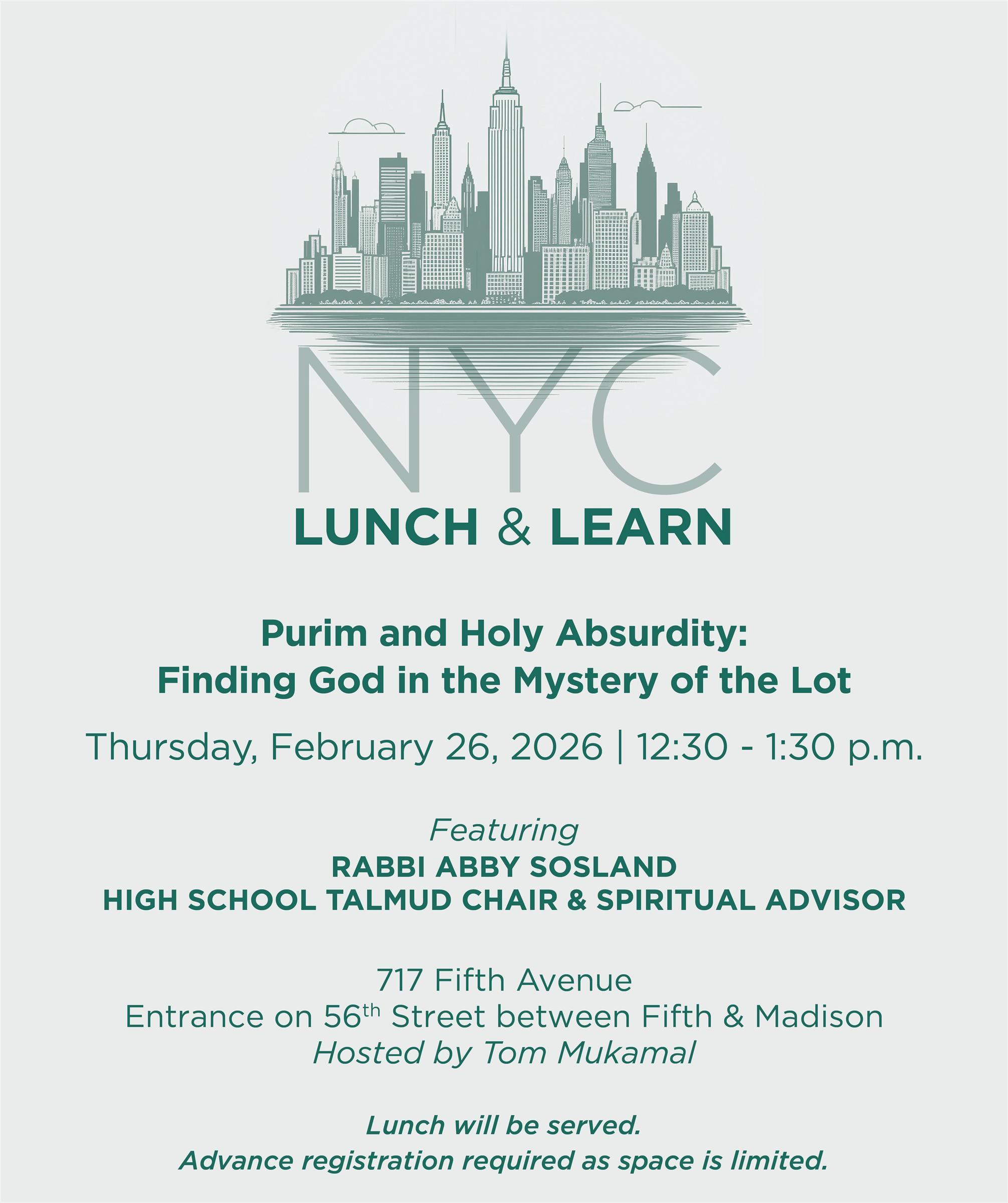 NYC Lunch & Learn flyer
