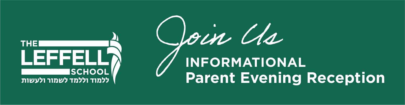 A flyer titled "Join us: Informational Parent Evening Reception"