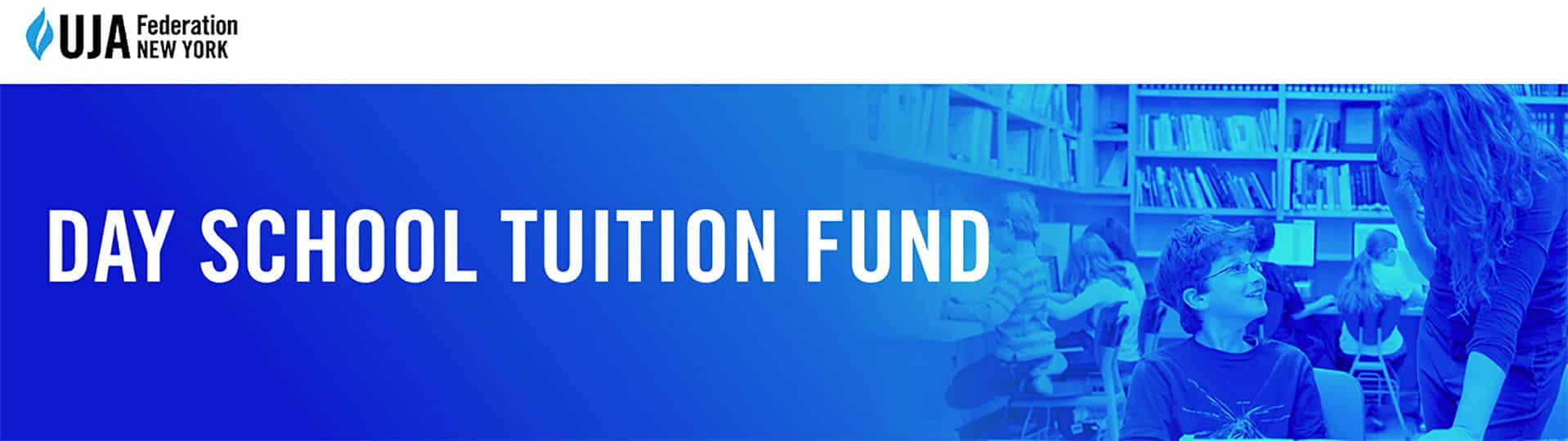 The Akiva program A poster with "Day school tuition fund" written on it